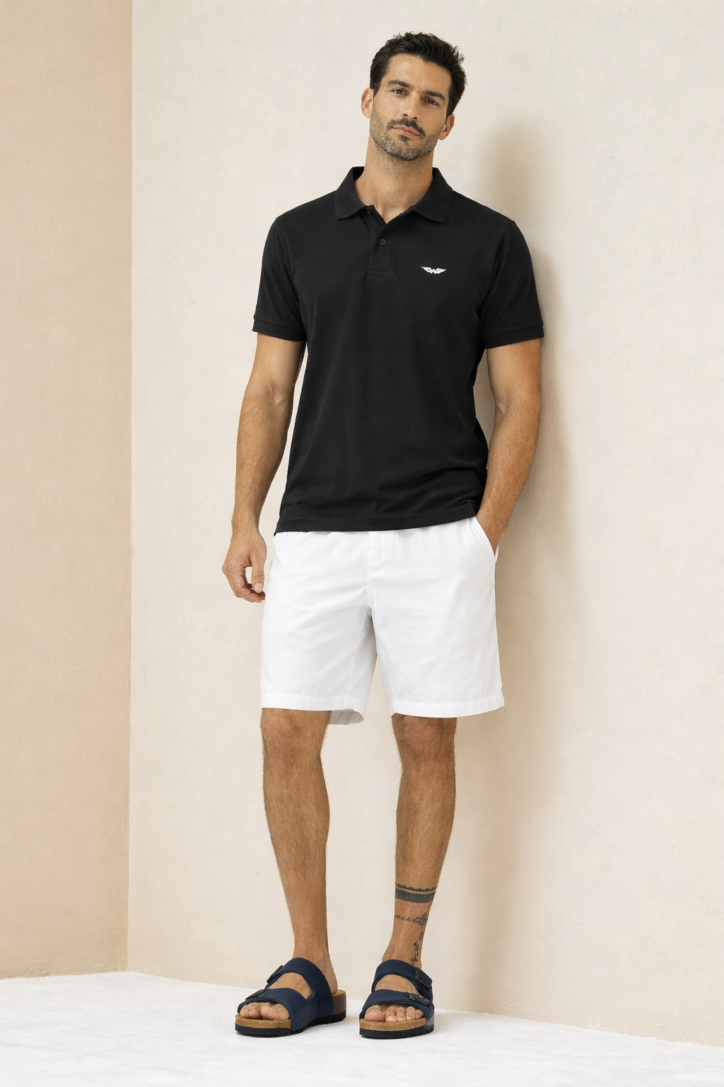 Polo piquet Black Essential