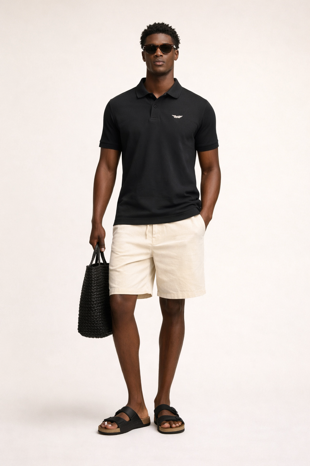 Polo piquet Black Essential